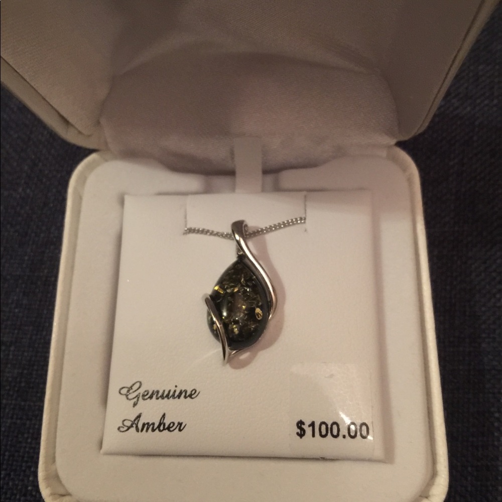 $70 Mother’s Day genuine amber 925 necklace